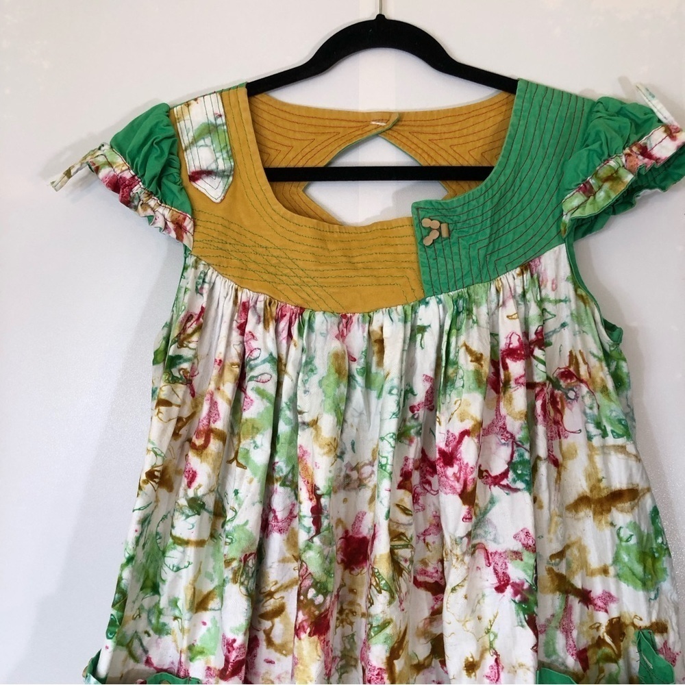 Vintage 60s-70s Multi Tie Dye Muu Muu/Lounge/Beach/Sun Dress - Picture 2 of 11
